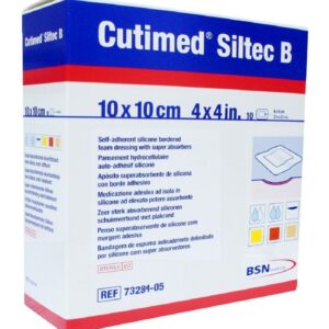 Cutimed Siltex Silicone Foam Dressing 10X10Cm 10’S