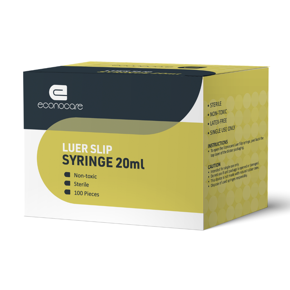 Econocare Syringe 20Ml Luer Slip 50’S
