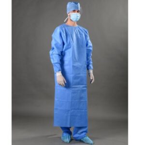 Gown Disp Blue Ties N/S Xl