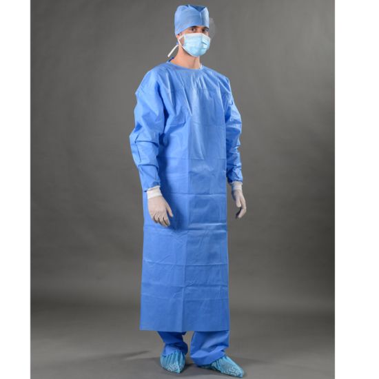Gown Disp Blue Ties N/S Xl