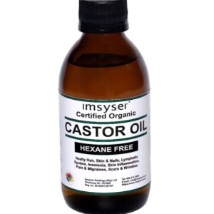 Imsyser Cold-Pressed Organic Castor Oil – Hexane Free – 200 ml