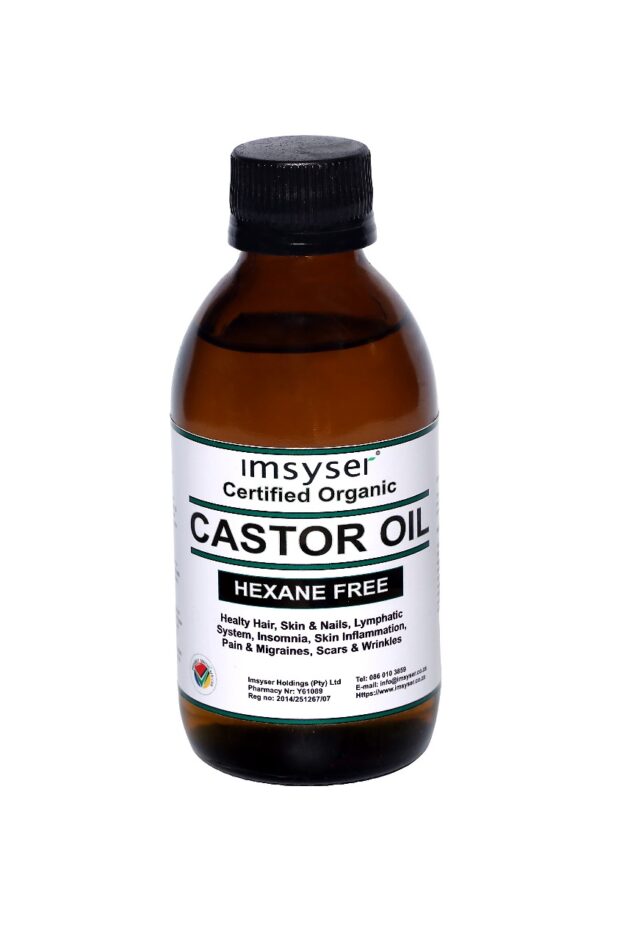 Imsyser Cold-Pressed Organic Castor Oil – Hexane Free – 200 ml