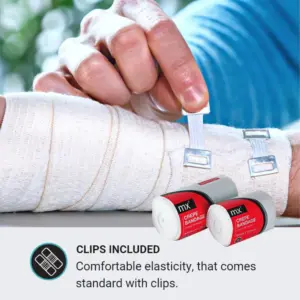 Alternative view of Mx Crepe Bandage 100Mm X 4.5M – Clips(12’S)