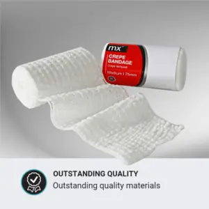 Alternative view of Mx Crepe Bandage 75Mm X 4.5M – Clips (12’S)