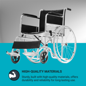 Alternative view of Mx Health Wheelchair (Steel) 120Kg