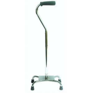Quad Cane – Silver – Large Base