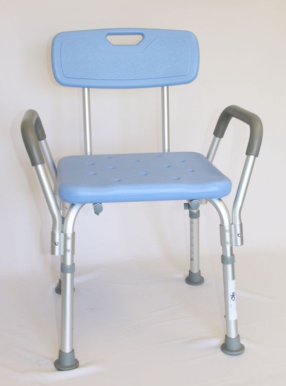 Shower Chair+Blue Padded Seat